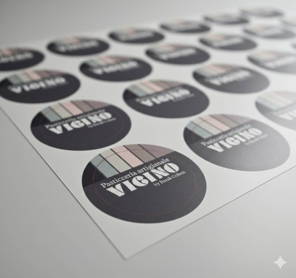 מדבקות עגולות ומרובעות